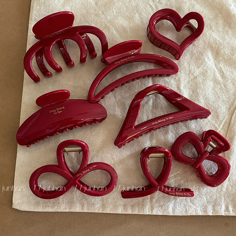 Hair Clip Claw Large - Французская красная коллекция! Большая ручка с