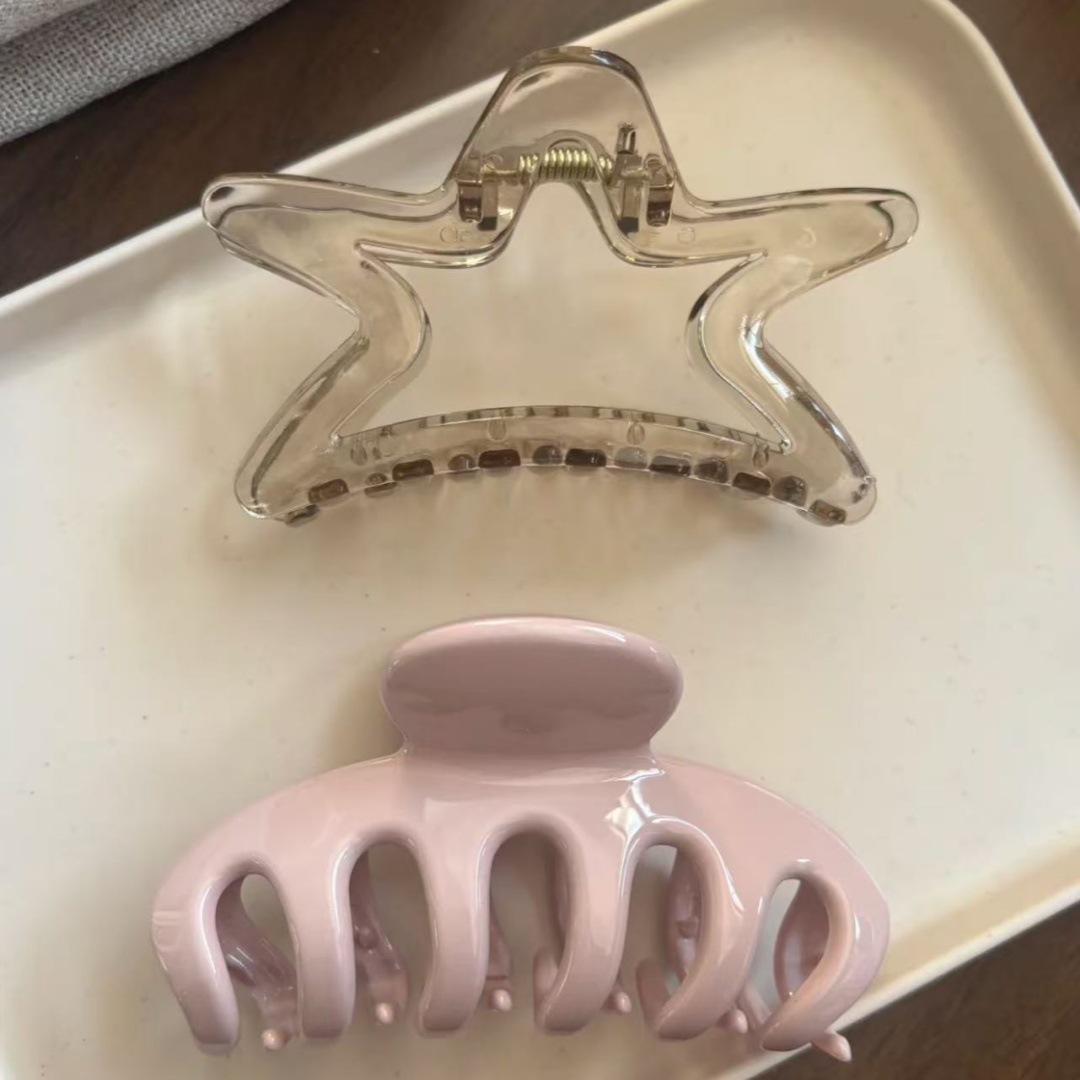 Hair Clip Claw Large - Корейская большая розовая заколка-краб для волос