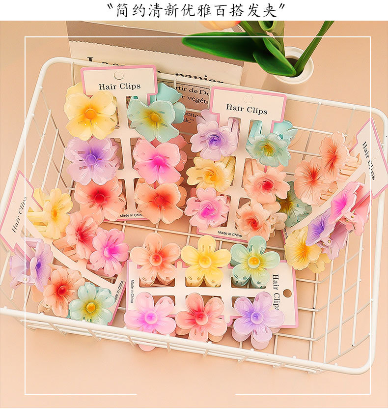 6 шт., модные красочные прозра – обзор и цена Hair Clip Claw Large