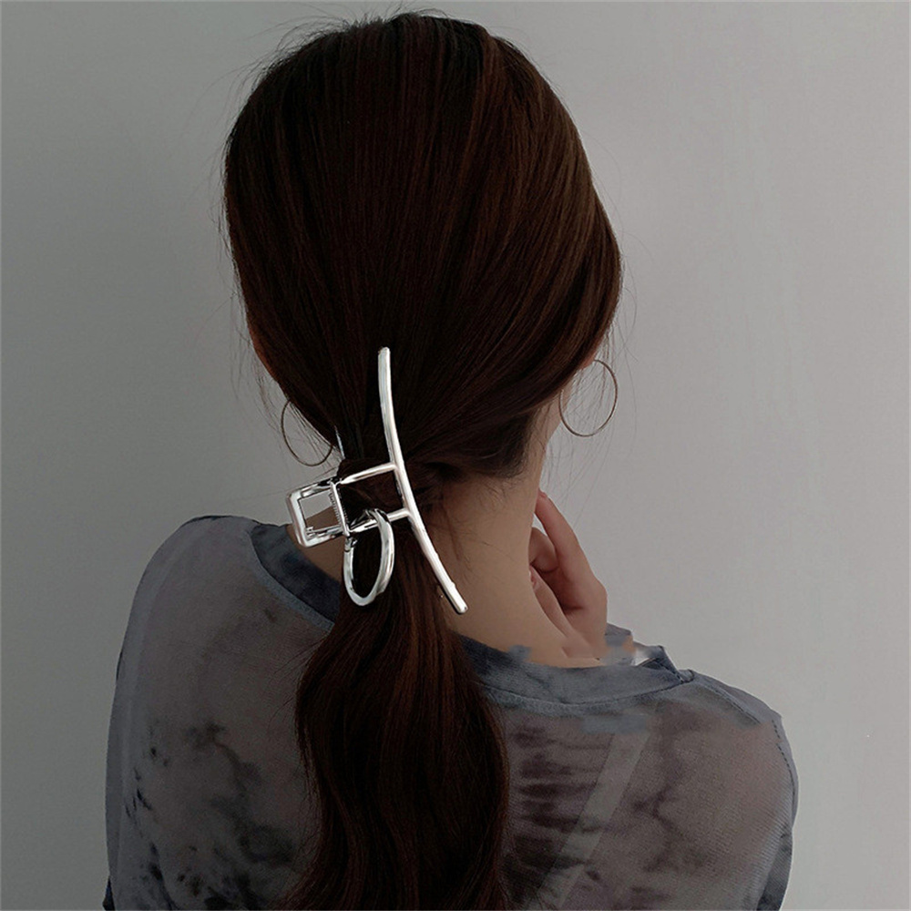 Серебряная металлическая больш – обзор и цена Hair Clip Claw Large