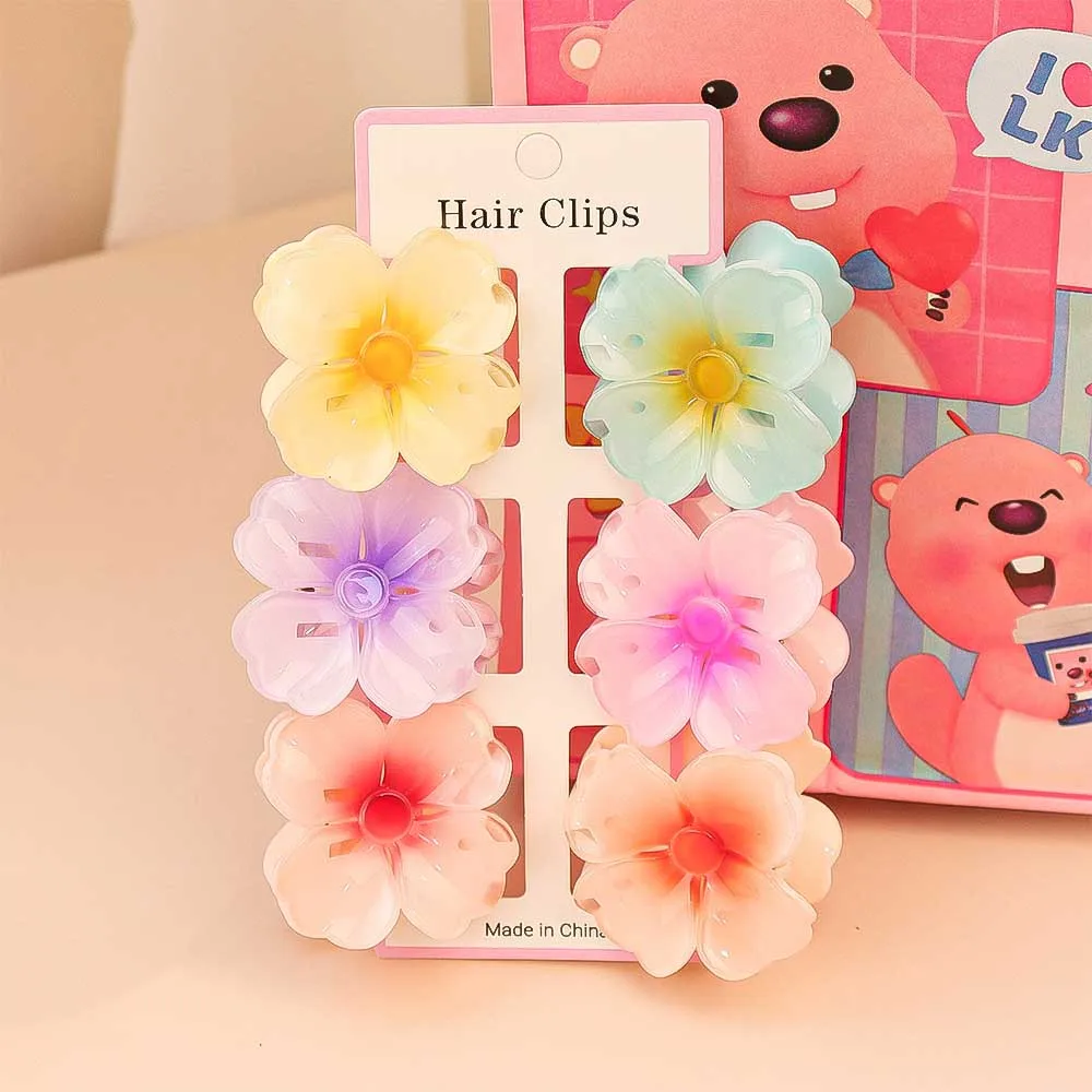 6 шт., модные красочные прозра – обзор и цена Hair Clip Claw Large