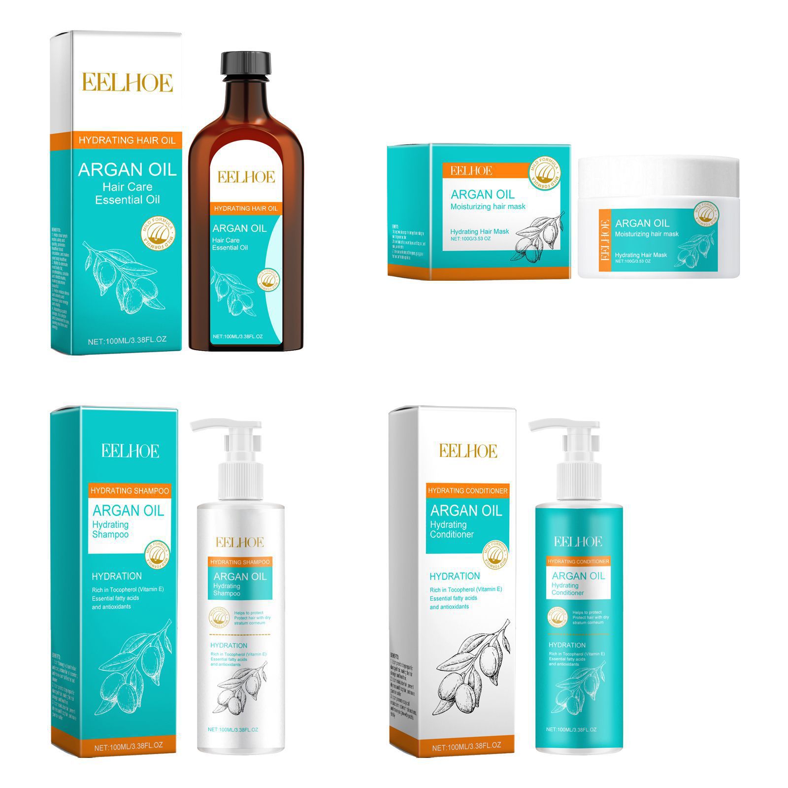 EELHOE марокканское аргановое  – обзор и цена Keratin Treatment Set